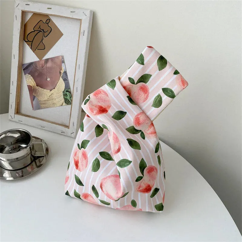🌸 Cute Floral Knot Wristlet Bag 🌼✨ Stylish Tote for Trendy Women 💖👜