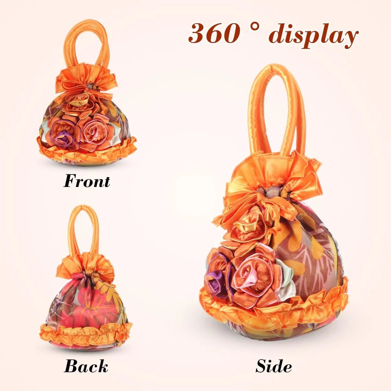 1pc Womens Bucket Flower Evening Bag