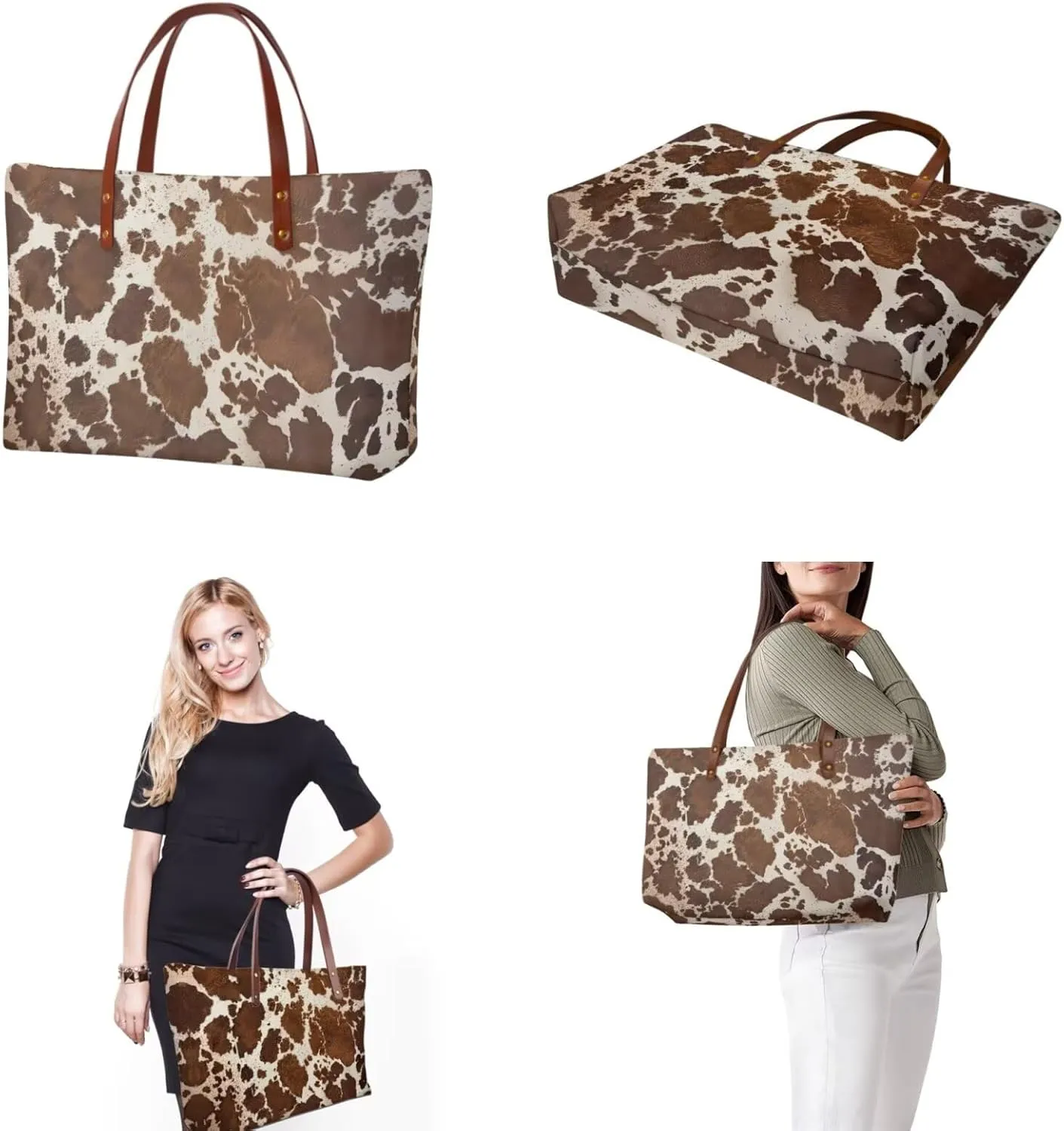 2 PCS Work Bag and Wallet Set for Women Portable Satchel Handbags Shoulder Bag with Money Organizers for Shopping