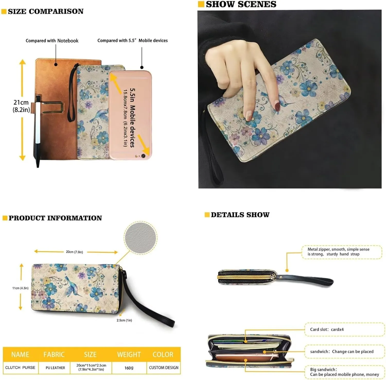 2 PCS Work Bag and Wallet Set for Women Portable Satchel Handbags Shoulder Bag with Money Organizers for Shopping