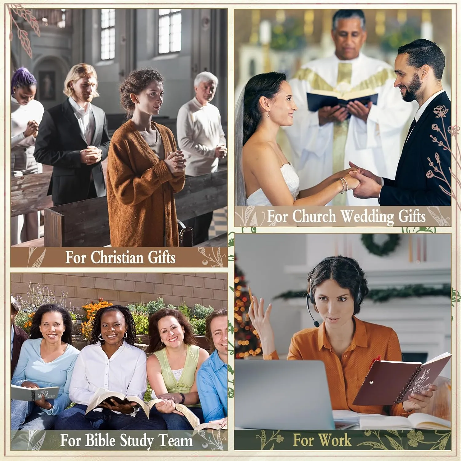 20 Pcs Christian Fathers Day Church Gifts Bulk Bible Study Notebook with Sticky Notes Christian Pen Aesthetic Religious Journal Prayer Notepad Gift for Men Women Sunday School (Retro Color)