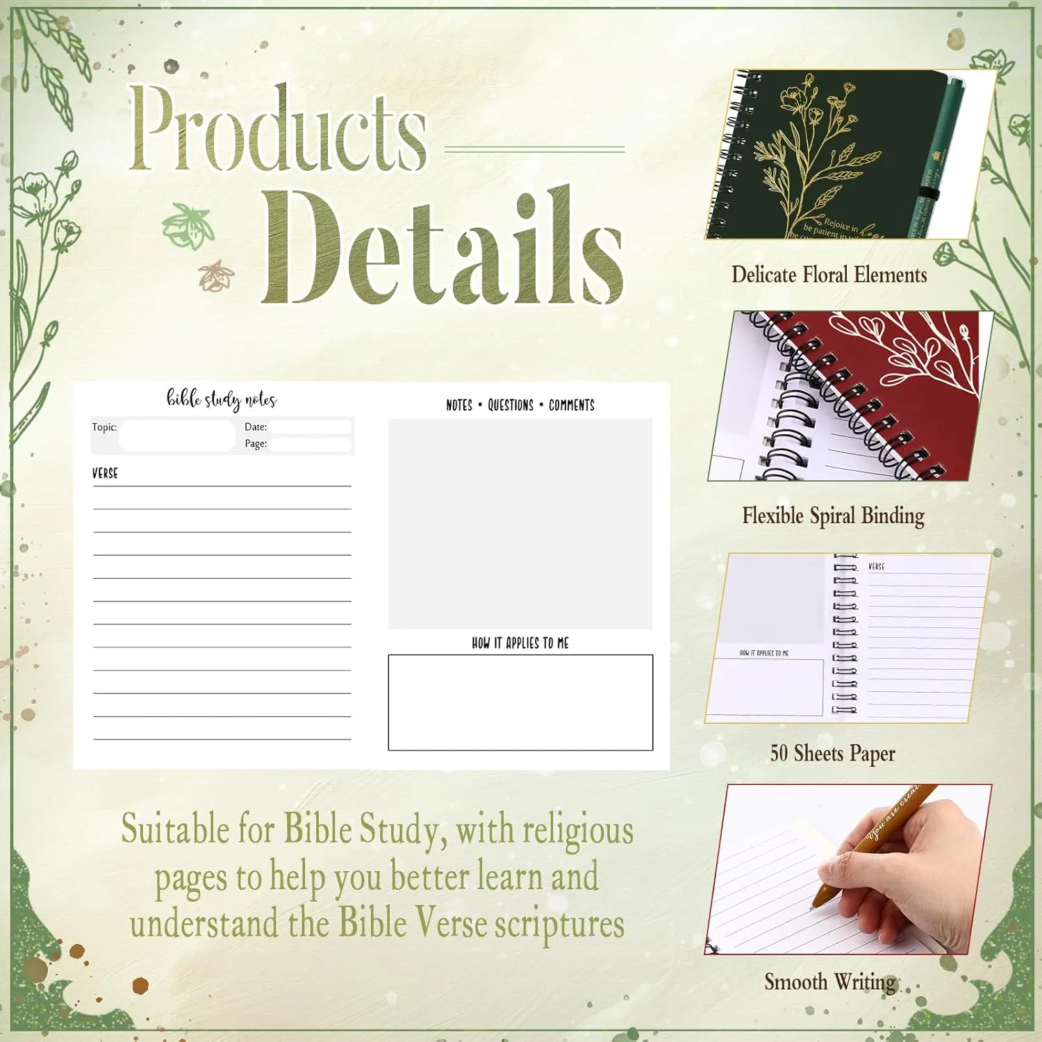 20 Pcs Christian Fathers Day Church Gifts Bulk Bible Study Notebook with Sticky Notes Christian Pen Aesthetic Religious Journal Prayer Notepad Gift for Men Women Sunday School (Retro Color)