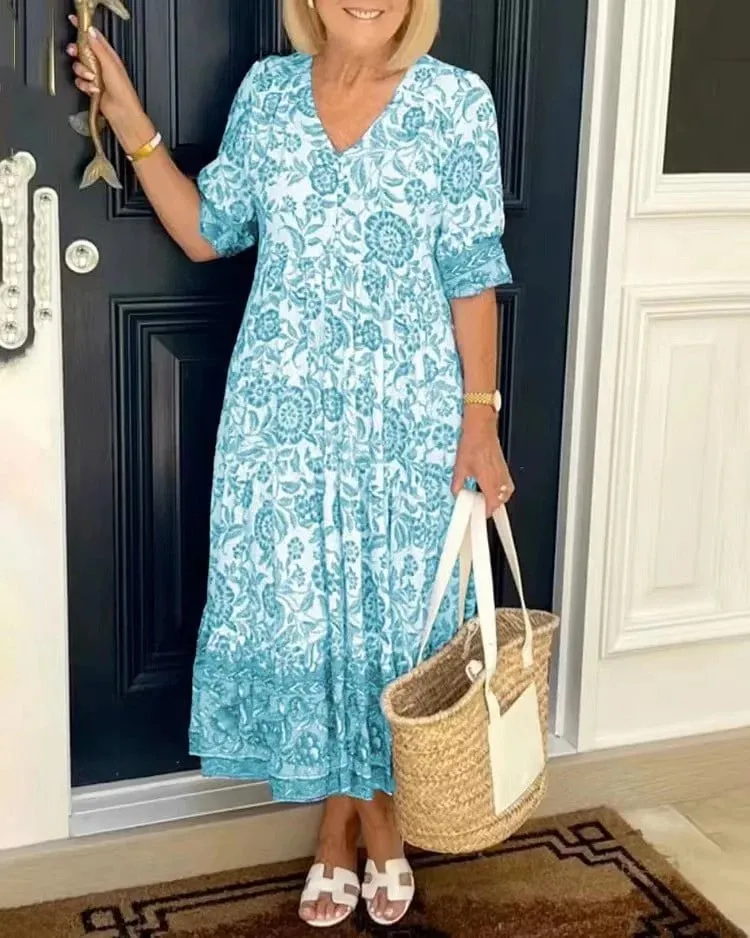 💥2023 Newest 😍V-neck Bohemian Dress👗