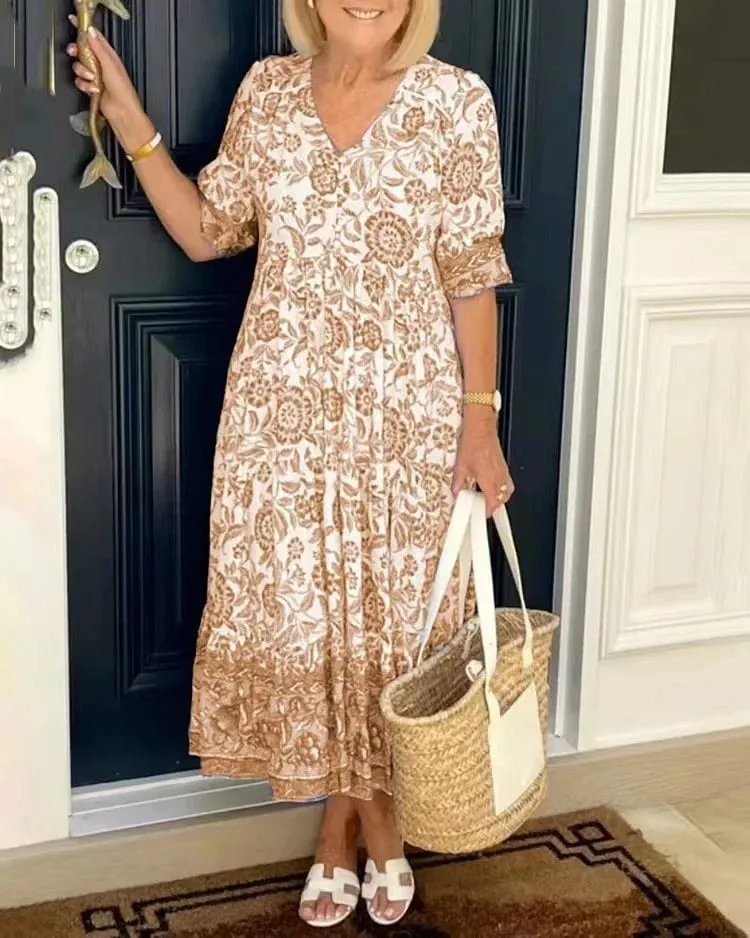 💥2023 Newest 😍V-neck Bohemian Dress👗