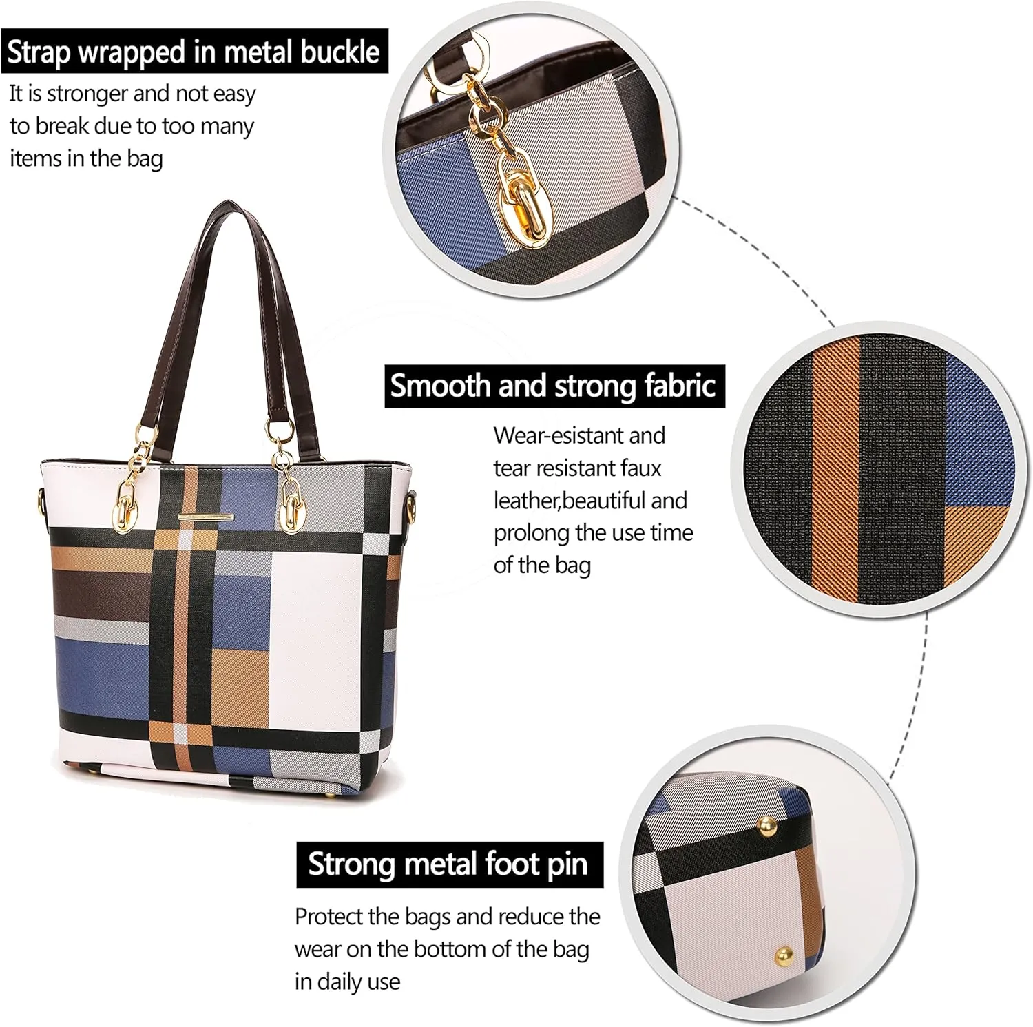 2E-youth Designer Purses and Handbags for Women Satchel Shoulder Bag Tote Top Handle Bag