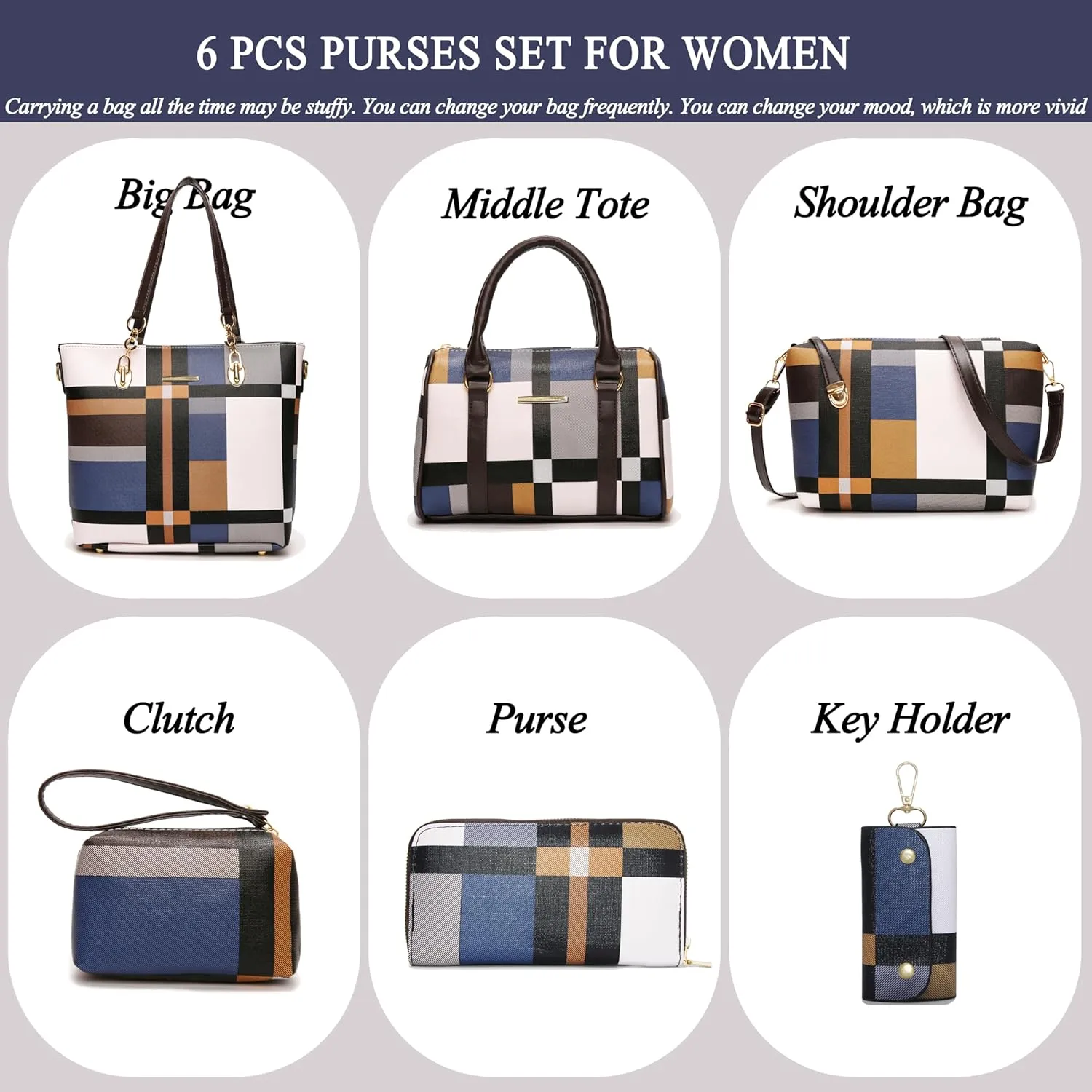2E-youth Designer Purses and Handbags for Women Satchel Shoulder Bag Tote Top Handle Bag