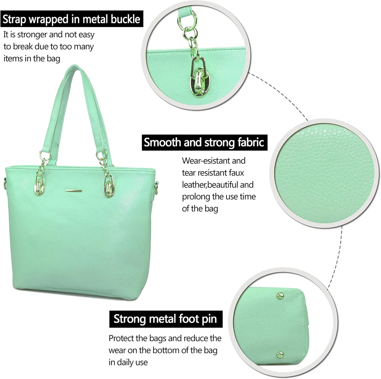 2E-youth Designer Purses and Handbags for Women Satchel Shoulder Bag Tote Top Handle Bag