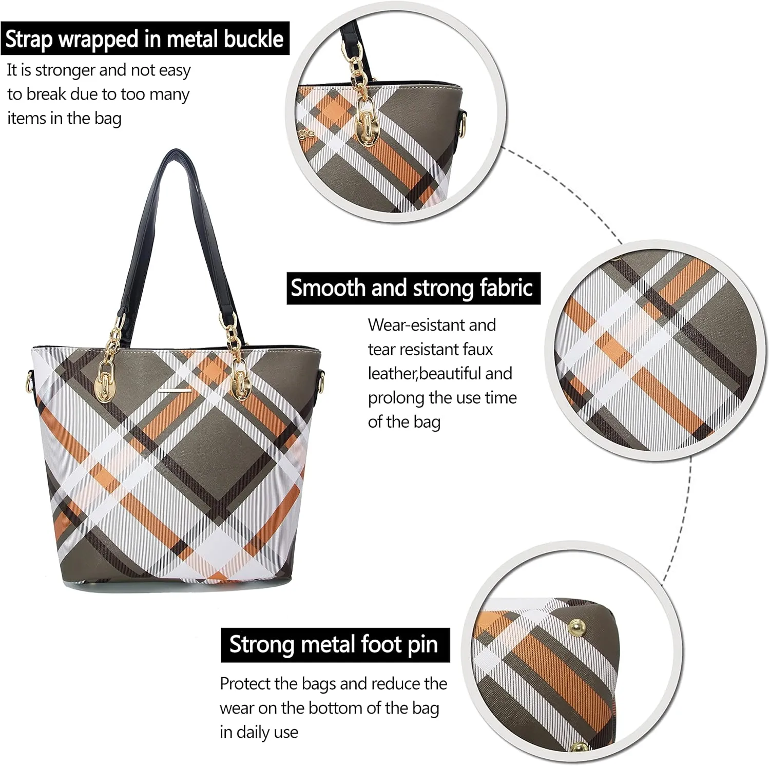 2E-youth Designer Purses and Handbags for Women Satchel Shoulder Bag Tote Top Handle Bag