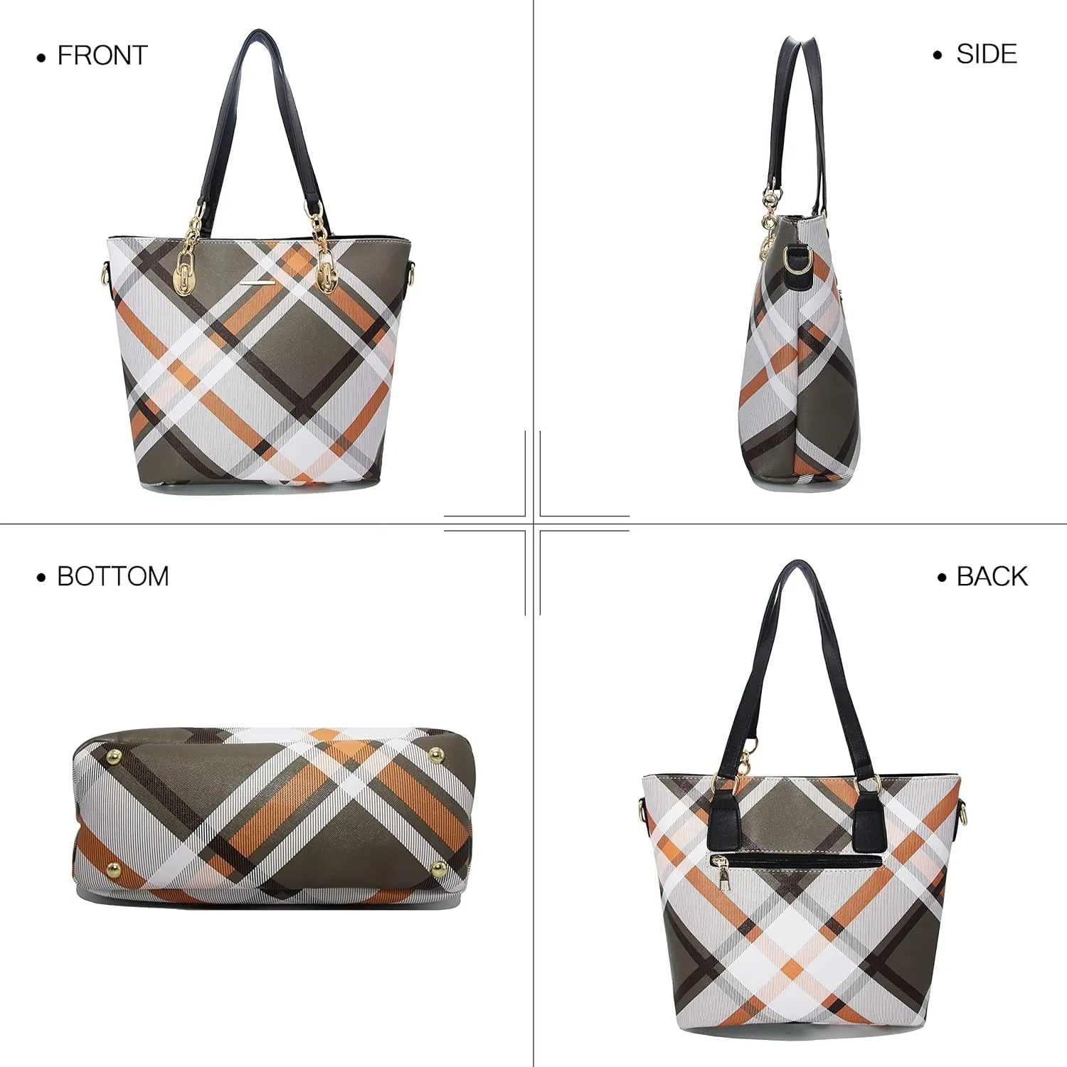 2E-youth Designer Purses and Handbags for Women Satchel Shoulder Bag Tote Top Handle Bag