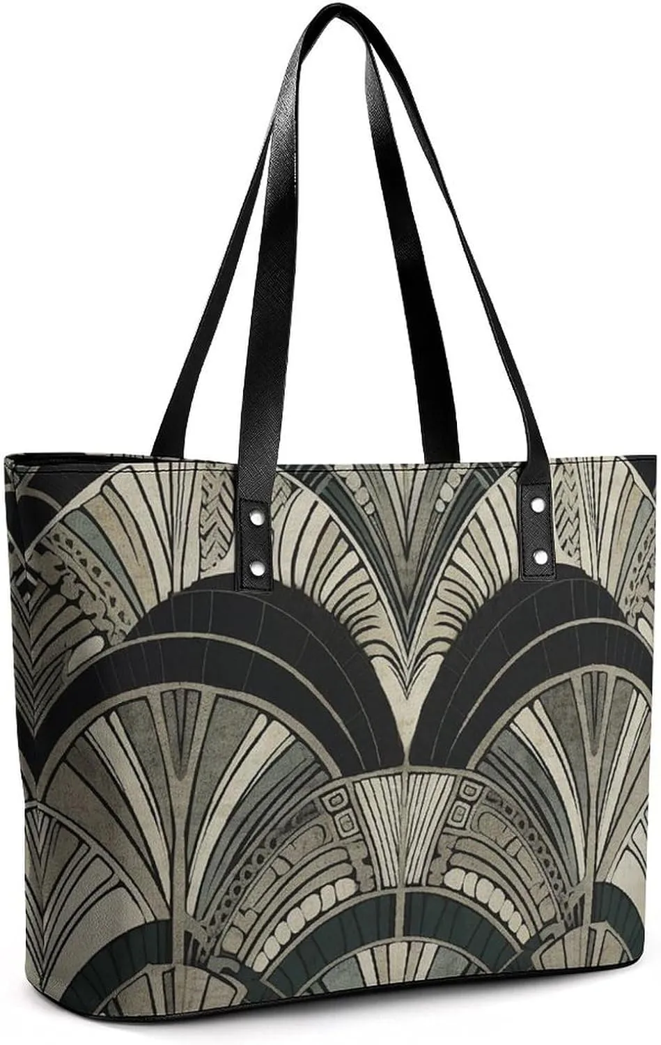 Abstract Floral Pattern Bag Purse Handbag for Women Top Handle Satchel Shoulder with Zipper Tote Bags Large