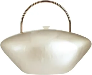 Acrylic Shell Shaped Clutch Purse Marbling Evening Handbags for Women Wedding Party Prom Cross Body Bag