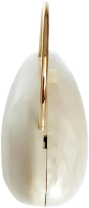 Acrylic Shell Shaped Clutch Purse Marbling Evening Handbags for Women Wedding Party Prom Cross Body Bag