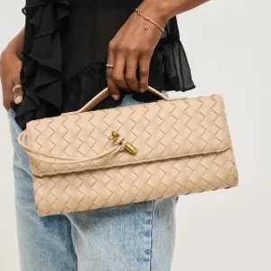 Ada Top Handle East West Clutch-Nude