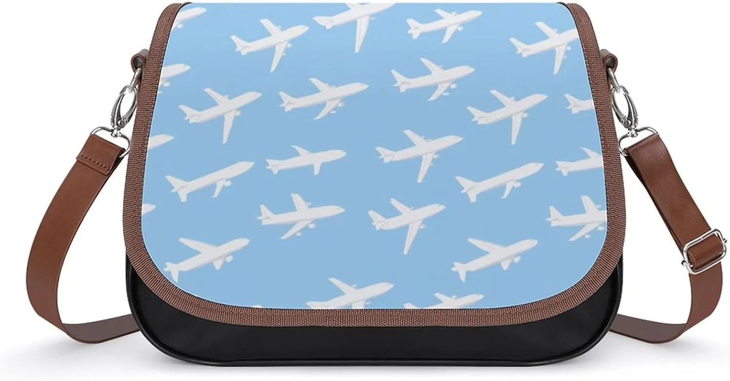 Aircraft Airplane Fashion Crossbody Bags for Women Lightweight Shoulder Handbags Travel Purse with Strap Custom Gifts