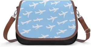 Aircraft Airplane Fashion Crossbody Bags for Women Lightweight Shoulder Handbags Travel Purse with Strap Custom Gifts