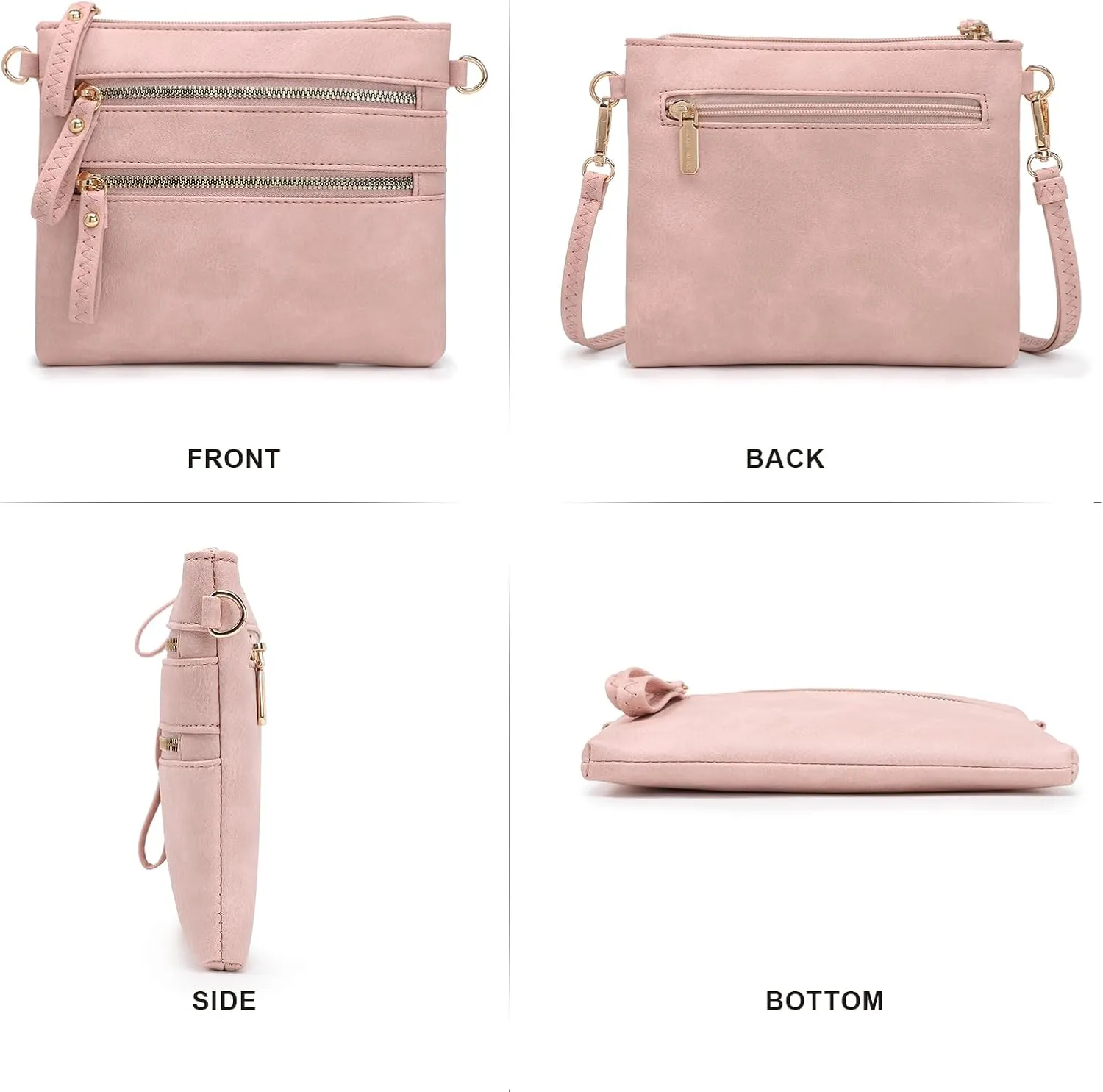 AMELIE GALANTI womens small crossbody strap handbag bag,Soft Leather Fabric Delicate Durable Fashion Design