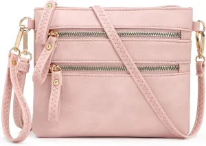 AMELIE GALANTI womens small crossbody strap handbag bag,Soft Leather Fabric Delicate Durable Fashion Design