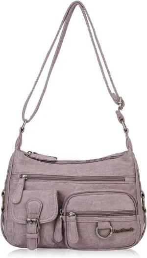 Angel Barcelo Cross body Shoulder Bag Women Soft PU Leather Purses and Handbags