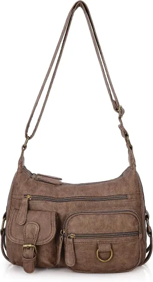 Angel Barcelo Cross body Shoulder Bag Women Soft PU Leather Purses and Handbags