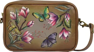 Anna by Anuschka Women's Original Hand-Painted Leather Crossbody Bag