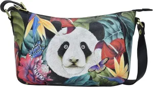 Anuschka Women’s Genuine Leather Shoulder Hobo - Hand Painted Exterior