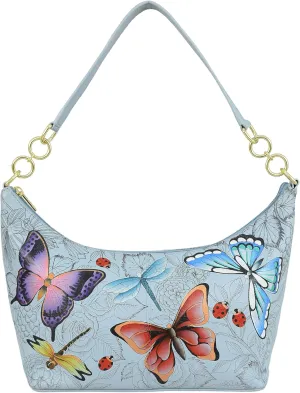 Anuschka Women's Original Hand-Painted Genuine Leather East West Medium Hobo