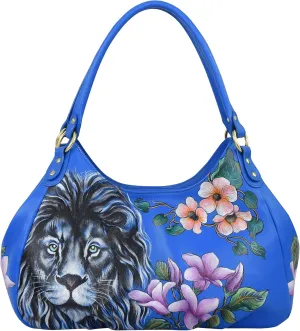 Anuschka Women’s Original Hand-Painted Genuine Leather Triple Compartment Ruched Hobo, Made in India