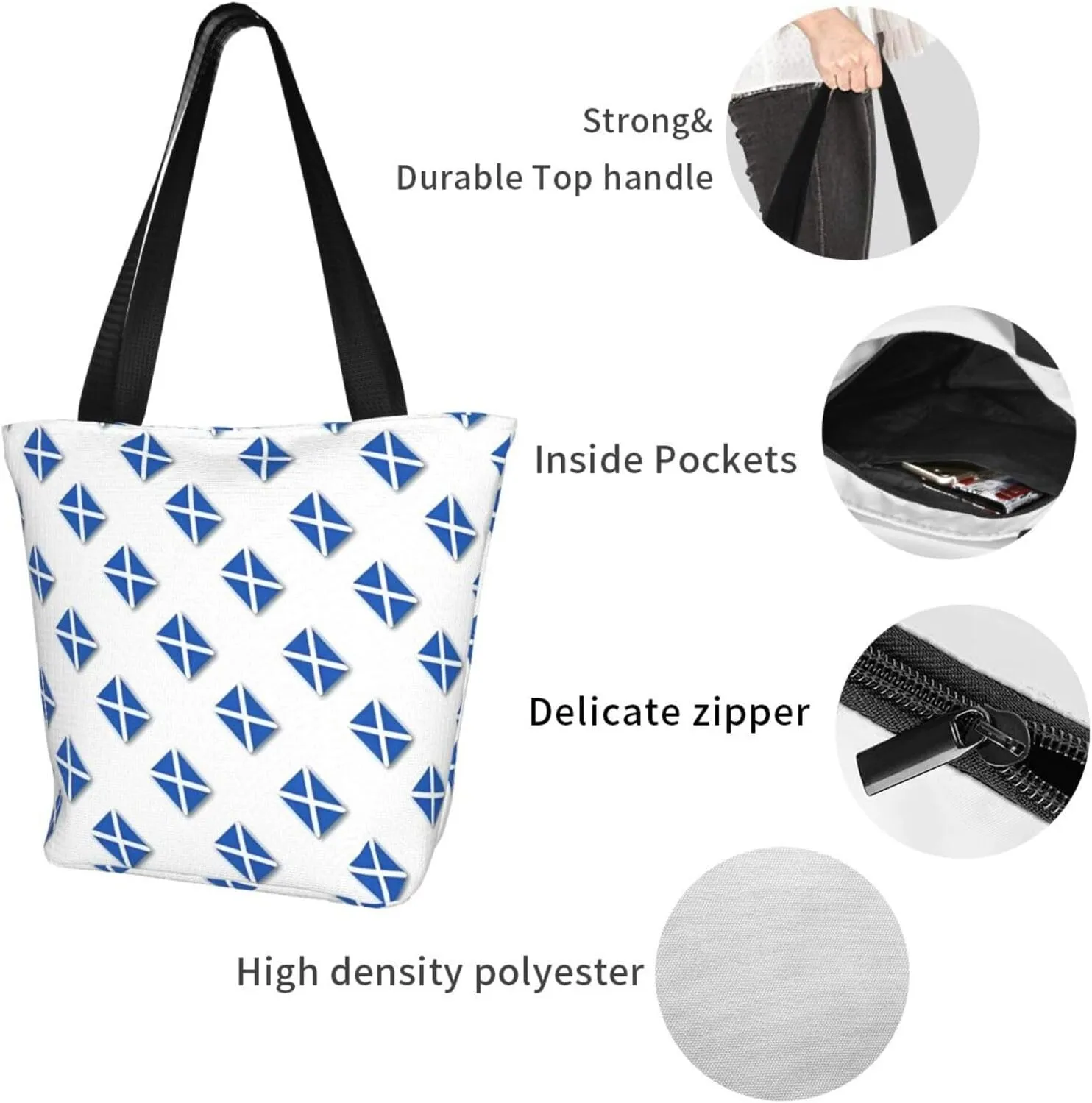 Army Camo Tote Bag For Women Lightweight Shoulder Bags Shopping Handbags With Zipper