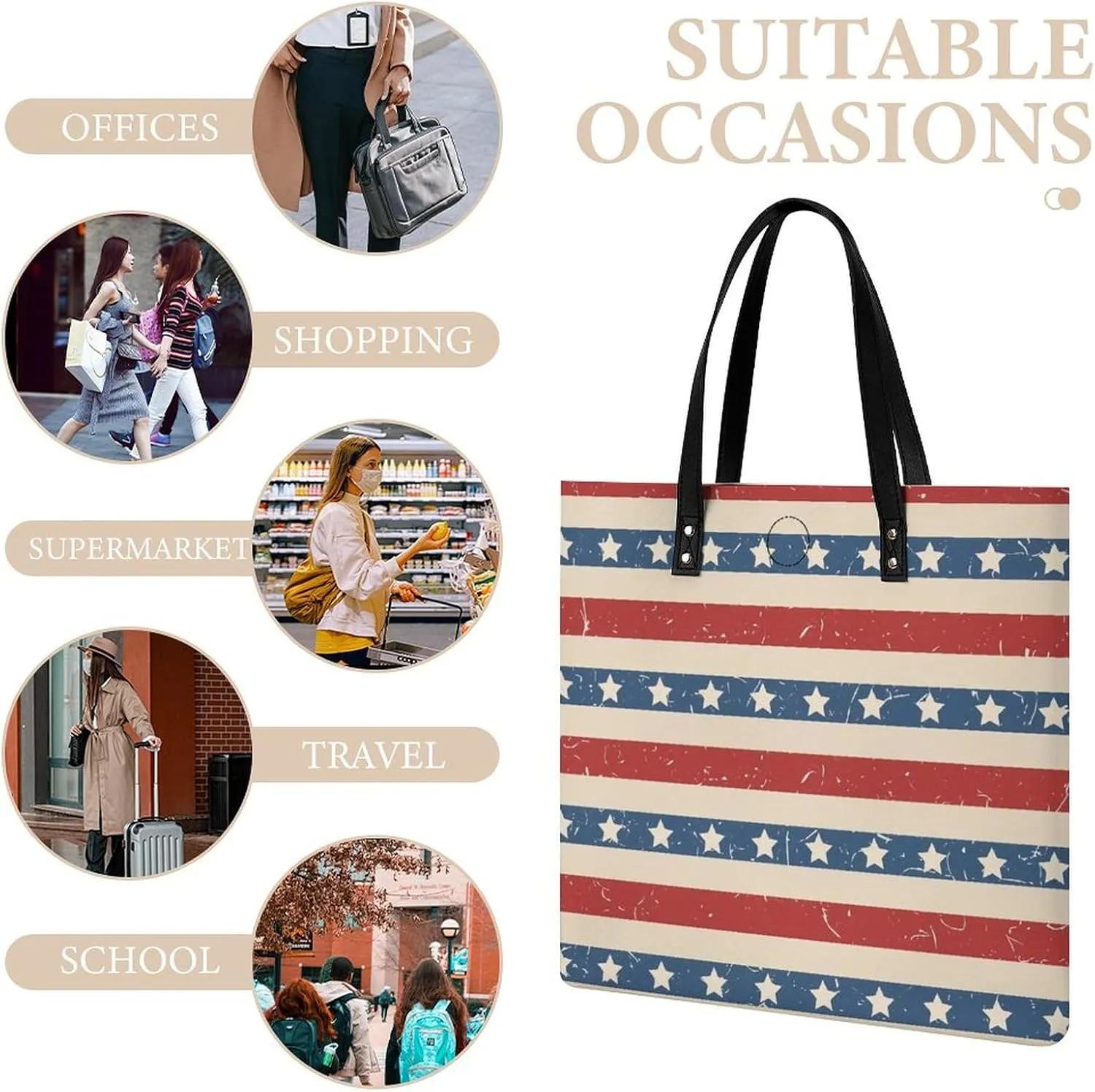 Autism Awareness Watercolor Splatter Large Capacity Leather Handbag