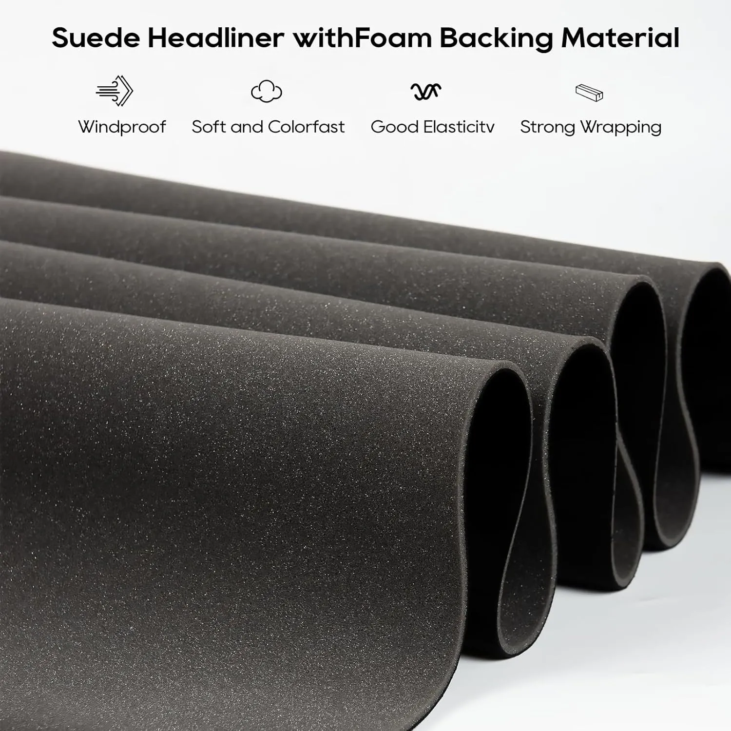 Automotive Headliner Suede Car Roof Fabric Replacement with Foam Backing Interior Replacement and DIY Repair Material (Beige, 40 * 60')