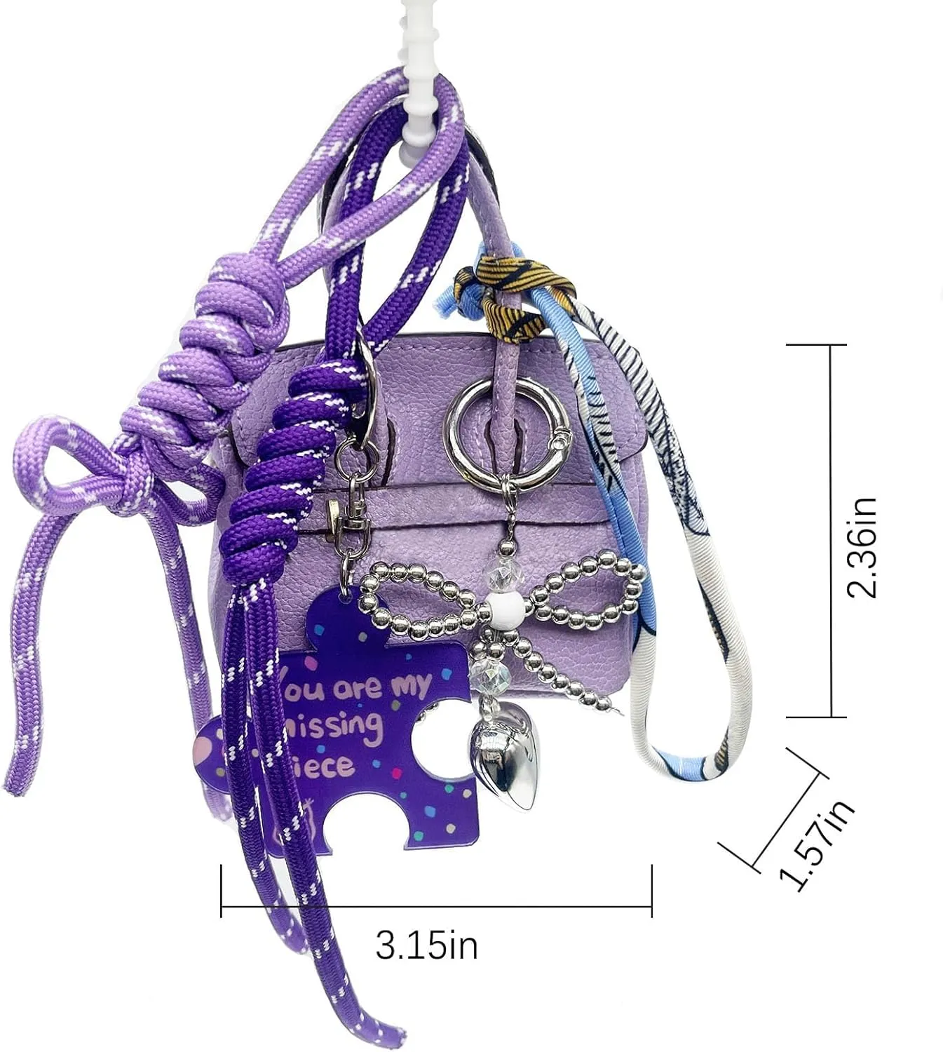Bag Purse Charms for Handbag Women Cute mini Handbag Key Chains Decorative Pendant