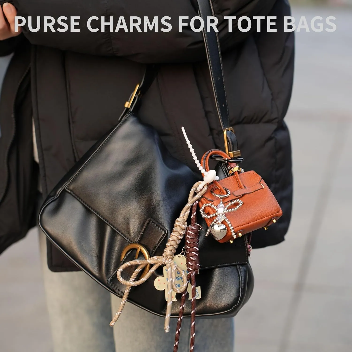 Bag Purse Charms for Handbag Women Cute mini Handbag Key Chains Decorative Pendant