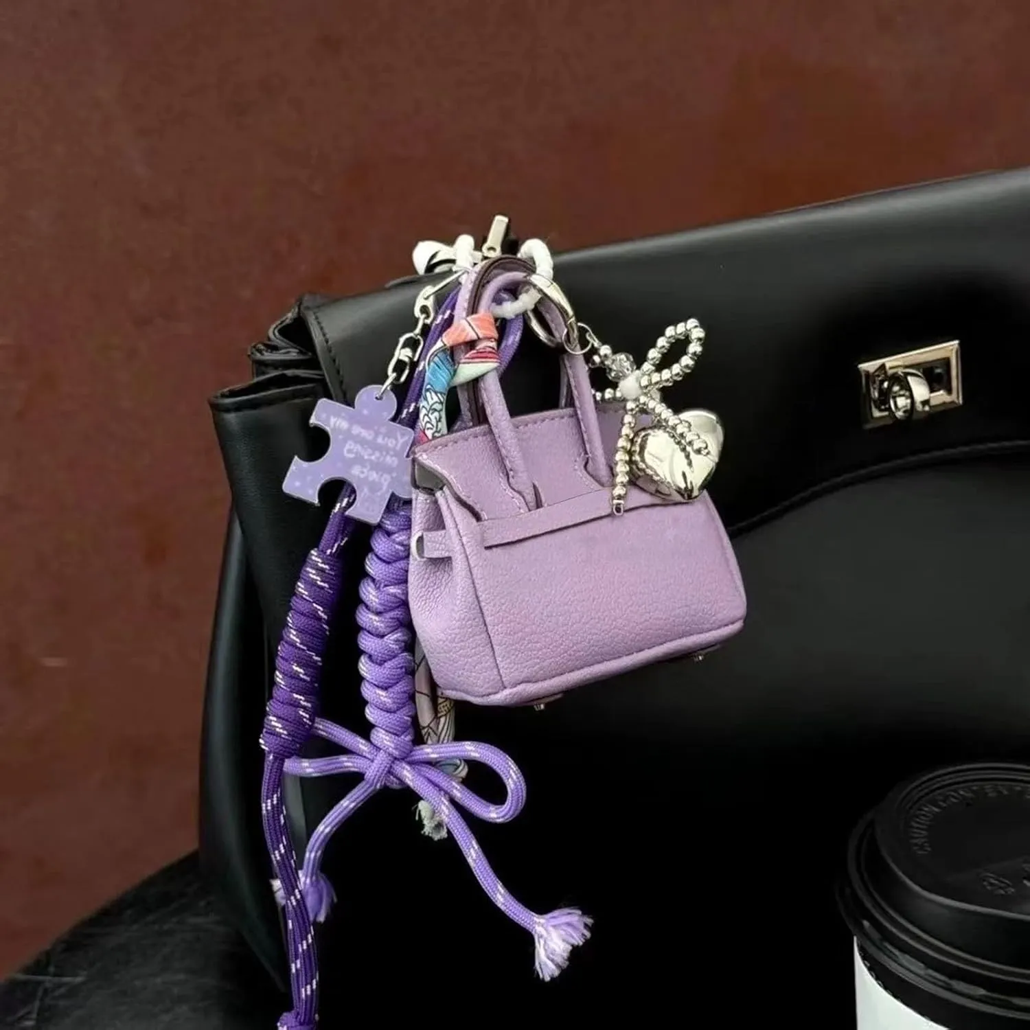 Bag Purse Charms for Handbag Women Cute mini Handbag Key Chains Decorative Pendant