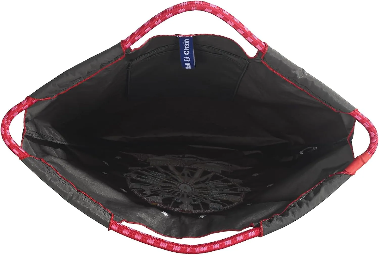 Ball&Chain Embroidery Ferris Wheel Nylon Tote Bag for Women, HandBags Large Capacity Casual Handbags for Mom Teacher Friend