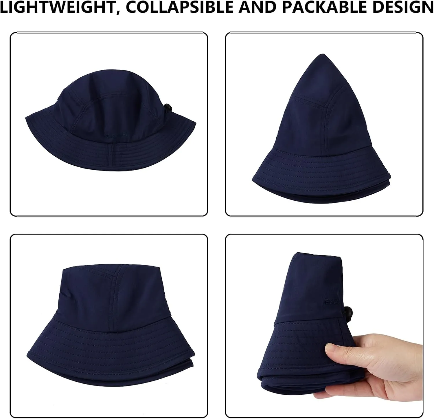 BASSDASH UPF50  Fishing Bucket Hat for Men Women Lightweight Water Resistant Packable Outdoor Summer Sun Hats FH13