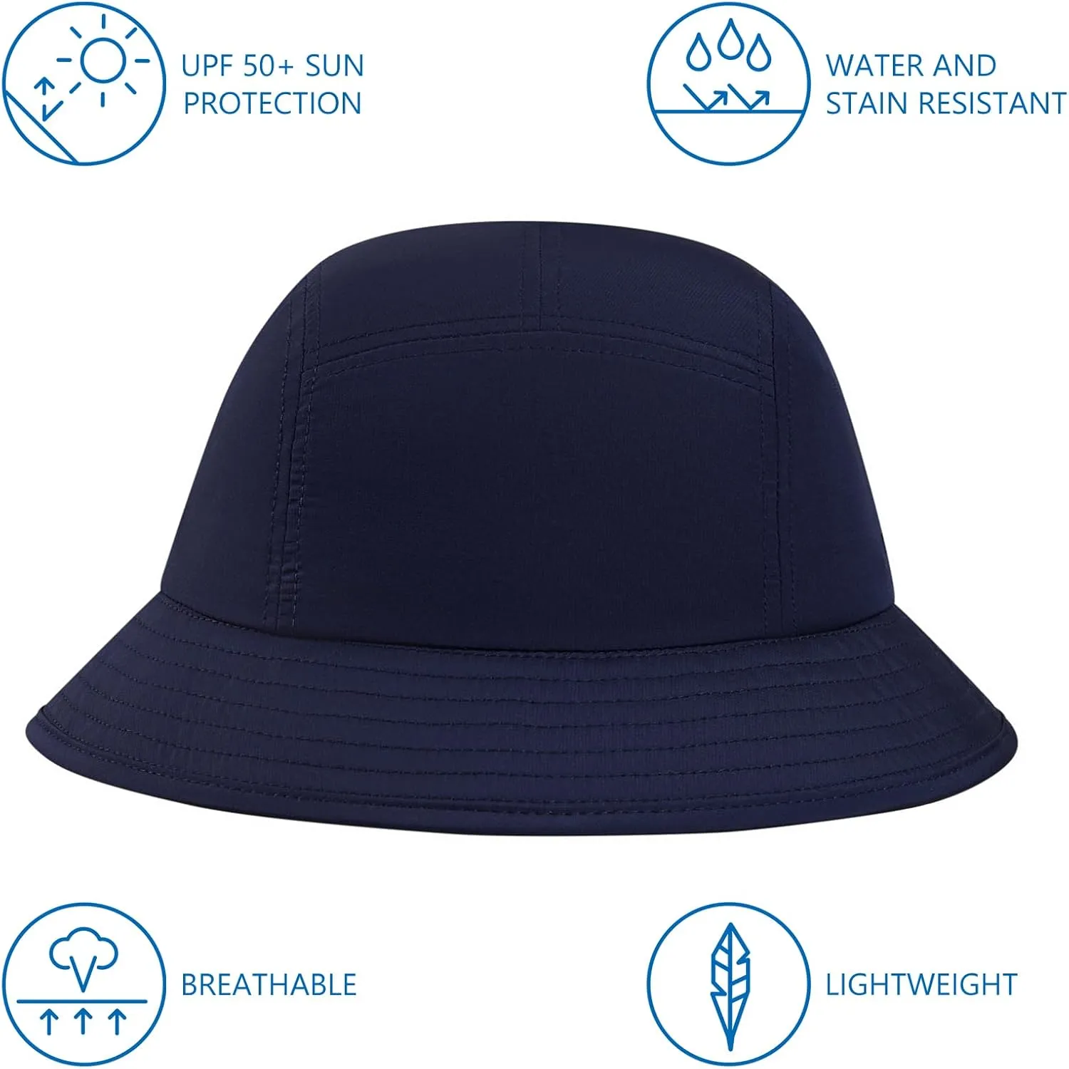 BASSDASH UPF50  Fishing Bucket Hat for Men Women Lightweight Water Resistant Packable Outdoor Summer Sun Hats FH13