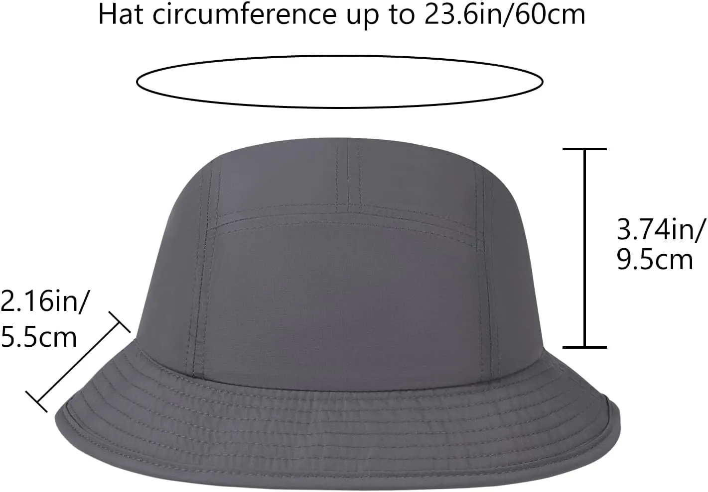 BASSDASH UPF50  Fishing Bucket Hat for Men Women Lightweight Water Resistant Packable Outdoor Summer Sun Hats FH13