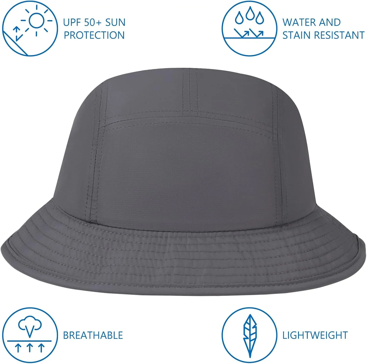 BASSDASH UPF50  Fishing Bucket Hat for Men Women Lightweight Water Resistant Packable Outdoor Summer Sun Hats FH13