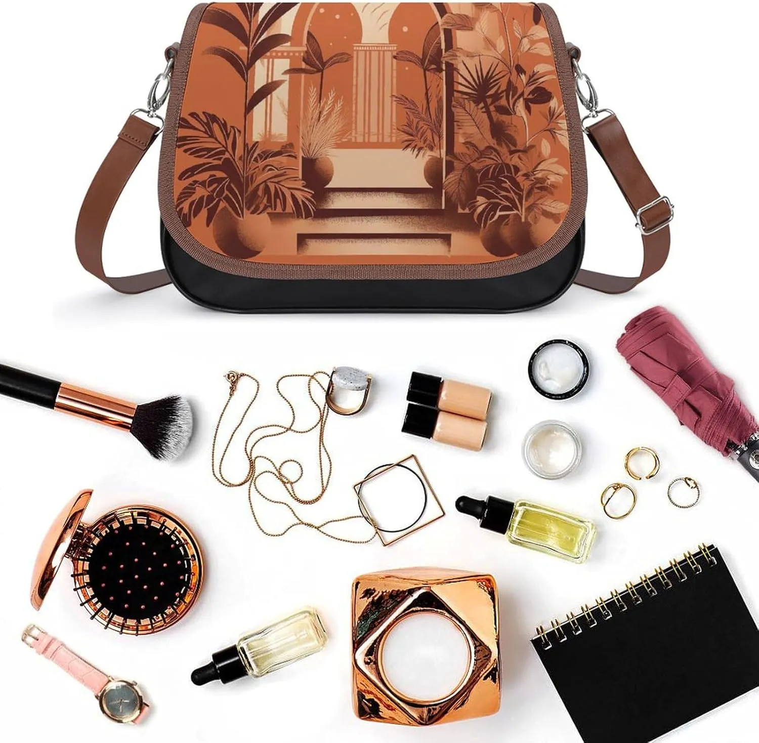 Beautiful Venice at Night Crossbody Bags for Women,PU Leather Tote Bag for Women,Shoulder Bag Purse for Work Shopping Travel