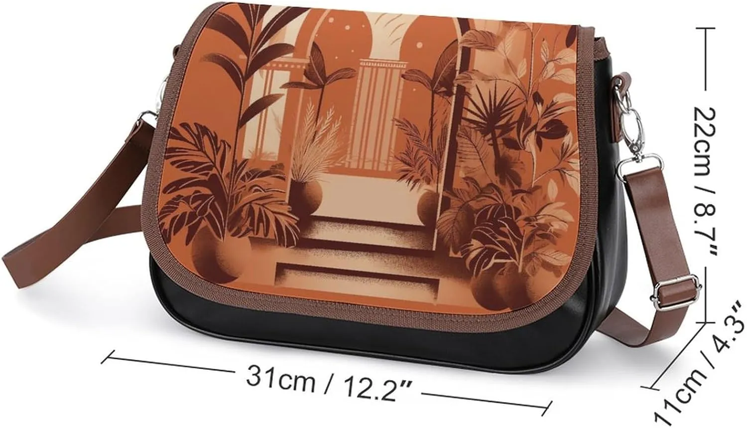 Beautiful Venice at Night Crossbody Bags for Women,PU Leather Tote Bag for Women,Shoulder Bag Purse for Work Shopping Travel
