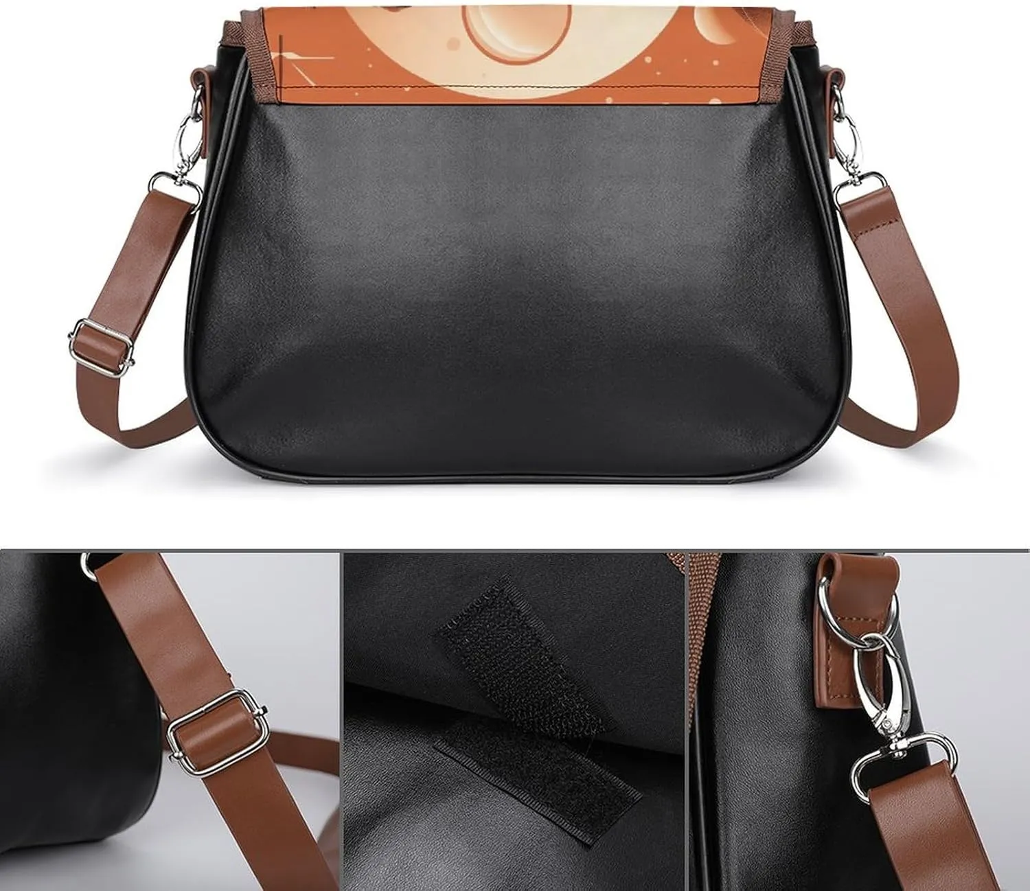 Beautiful Venice at Night Crossbody Bags for Women,PU Leather Tote Bag for Women,Shoulder Bag Purse for Work Shopping Travel