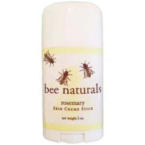Bee Naturals Rosemary Skin Cream Stick – Portable Twist-Up Solid Lotion for Hydrating, Smoothing & Soothing Hands – Compact Travel-Friendly Tube for On-the-Go Moisturization