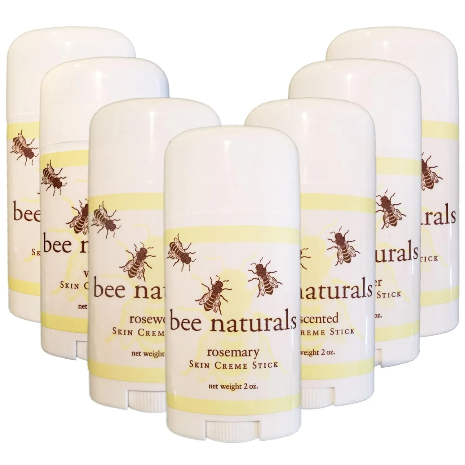 Bee Naturals Rosemary Skin Cream Stick – Portable Twist-Up Solid Lotion for Hydrating, Smoothing & Soothing Hands – Compact Travel-Friendly Tube for On-the-Go Moisturization
