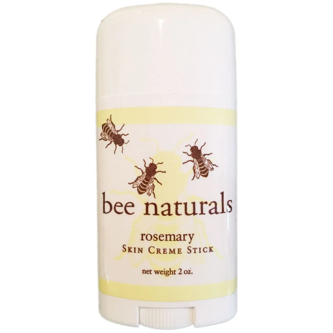 Bee Naturals Rosemary Skin Cream Stick – Portable Twist-Up Solid Lotion for Hydrating, Smoothing & Soothing Hands – Compact Travel-Friendly Tube for On-the-Go Moisturization