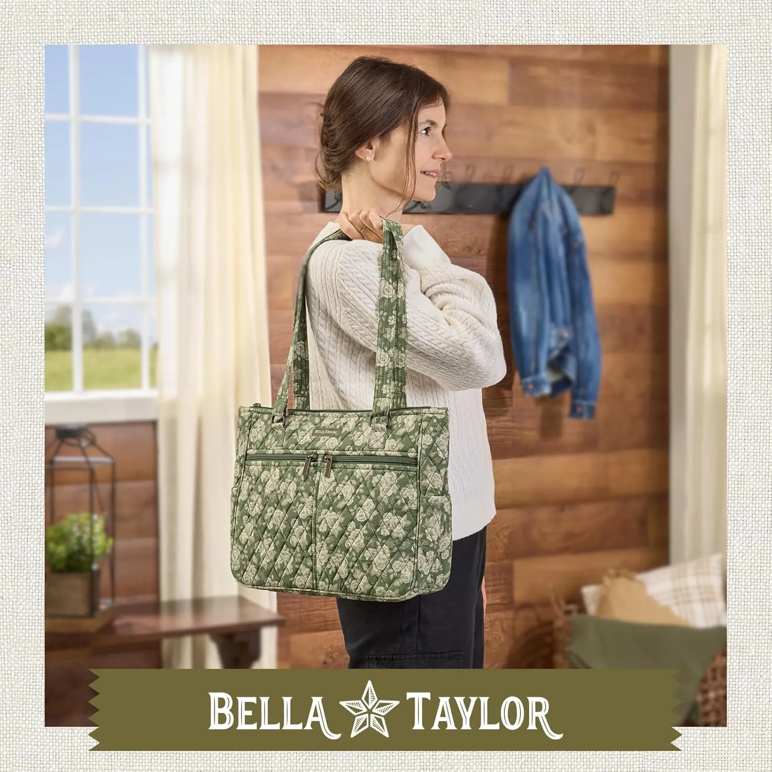 Bella Taylor Everyday Tote | Lightweight Quilted Fabric Handbags for Women