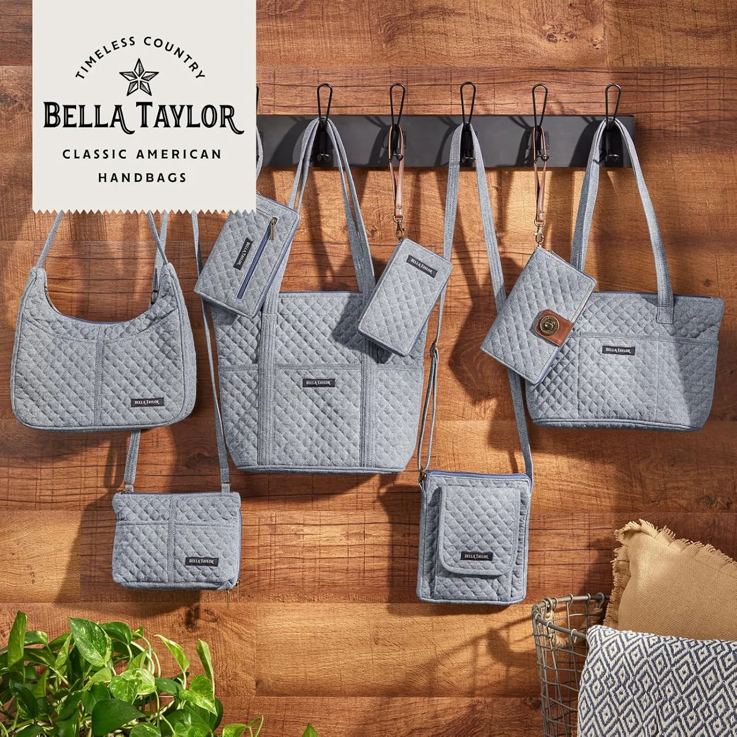 Bella Taylor Stride Tote | Lightweight Quilted Fabric Handbags for Women