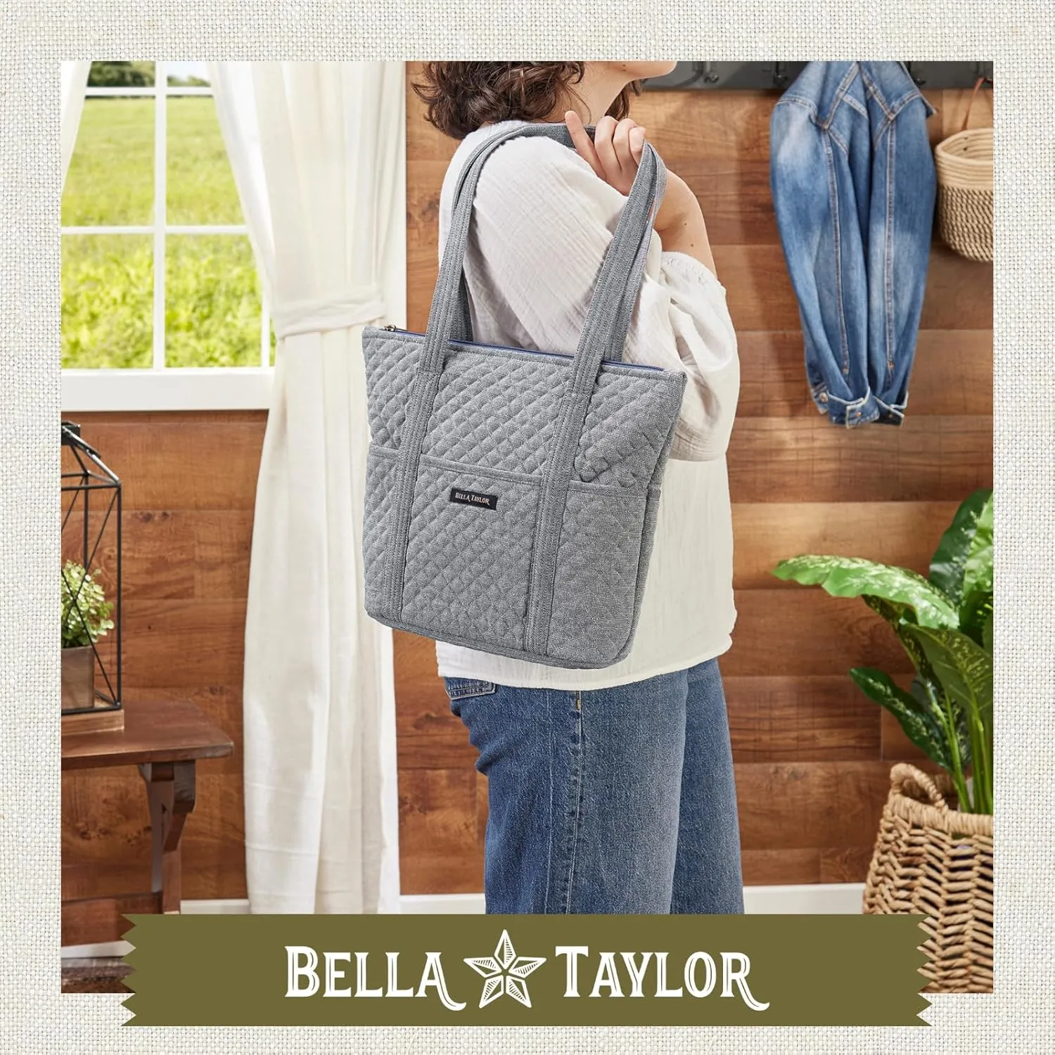 Bella Taylor Stride Tote | Lightweight Quilted Fabric Handbags for Women