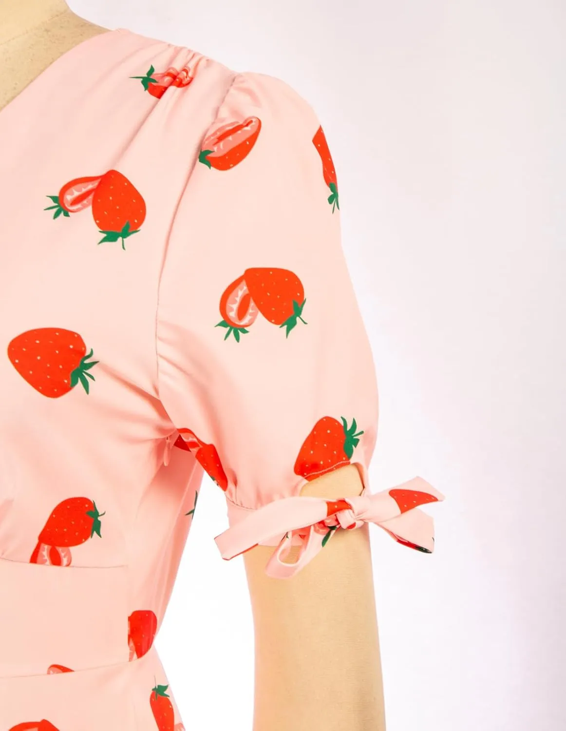 Belle Poque Women Vintage Dress V Neck Puff Sleeve Cocktail Dresses Vintage Tea Party Dresses