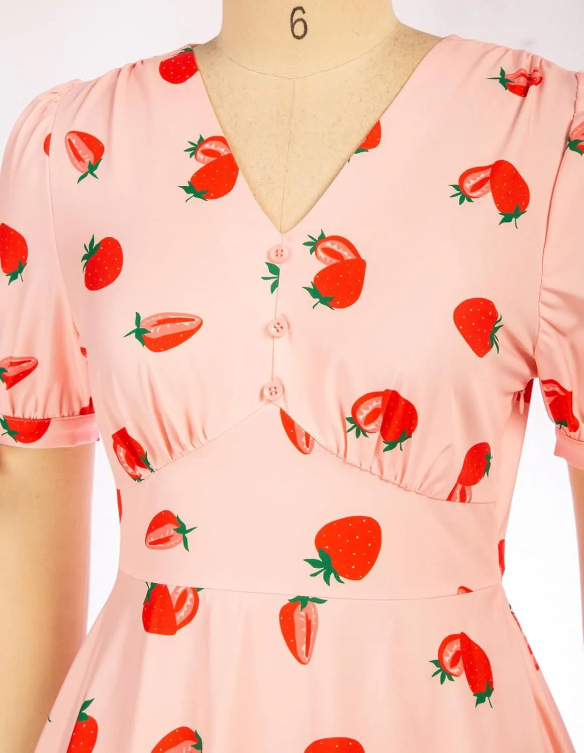 Belle Poque Women Vintage Dress V Neck Puff Sleeve Cocktail Dresses Vintage Tea Party Dresses