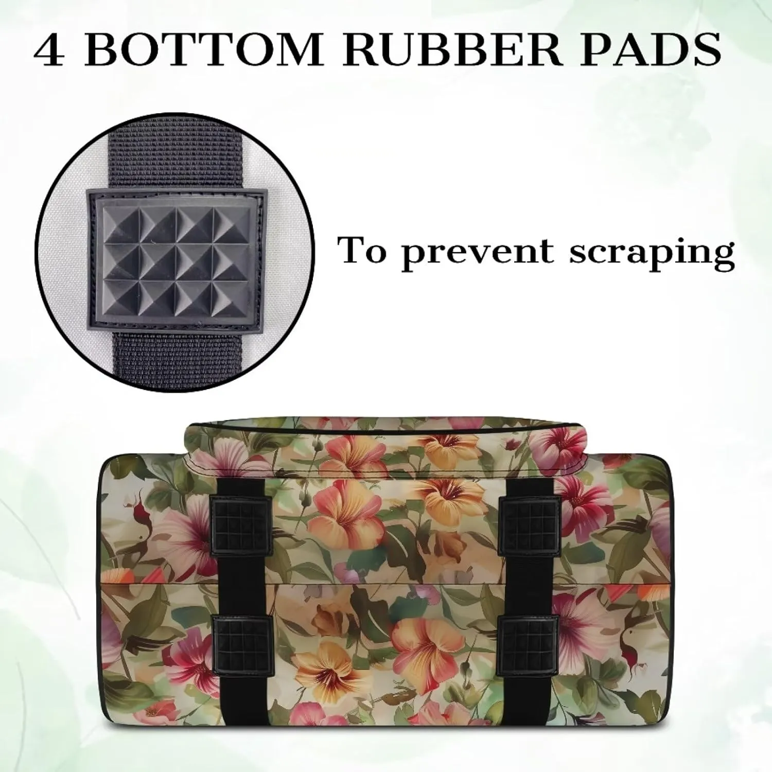 Bird Flowers Sewing Machine Tote Bag Two Way Zipper Household Sewing Machine Handbags Portable Sewing Machine Case for Outdoor Traveling Camping Use (Bag Only)